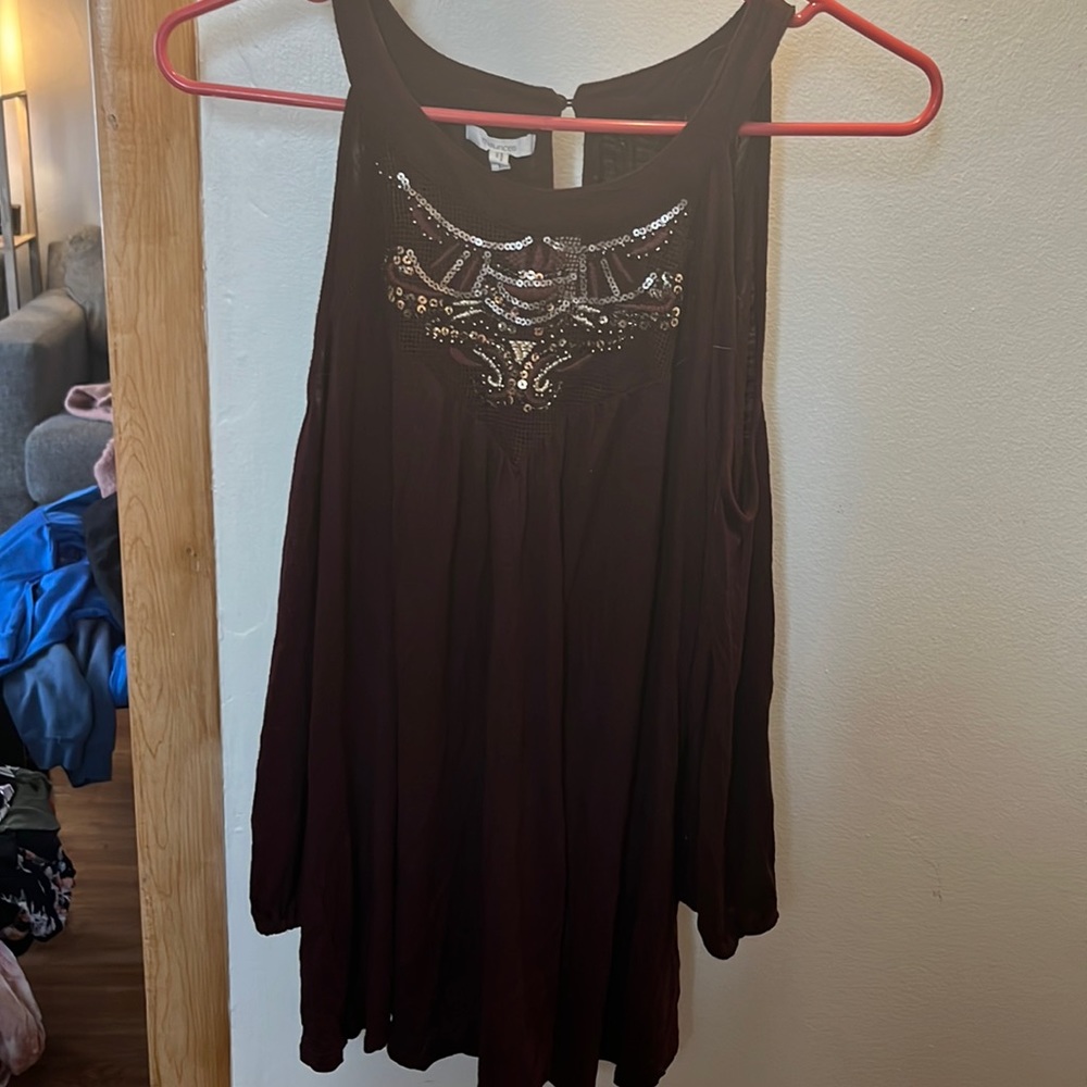 Woman's open shoulder blouse